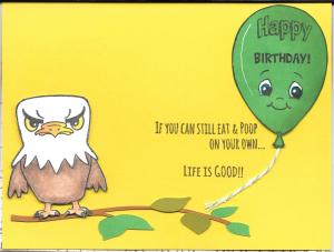 Billy's BD card inside